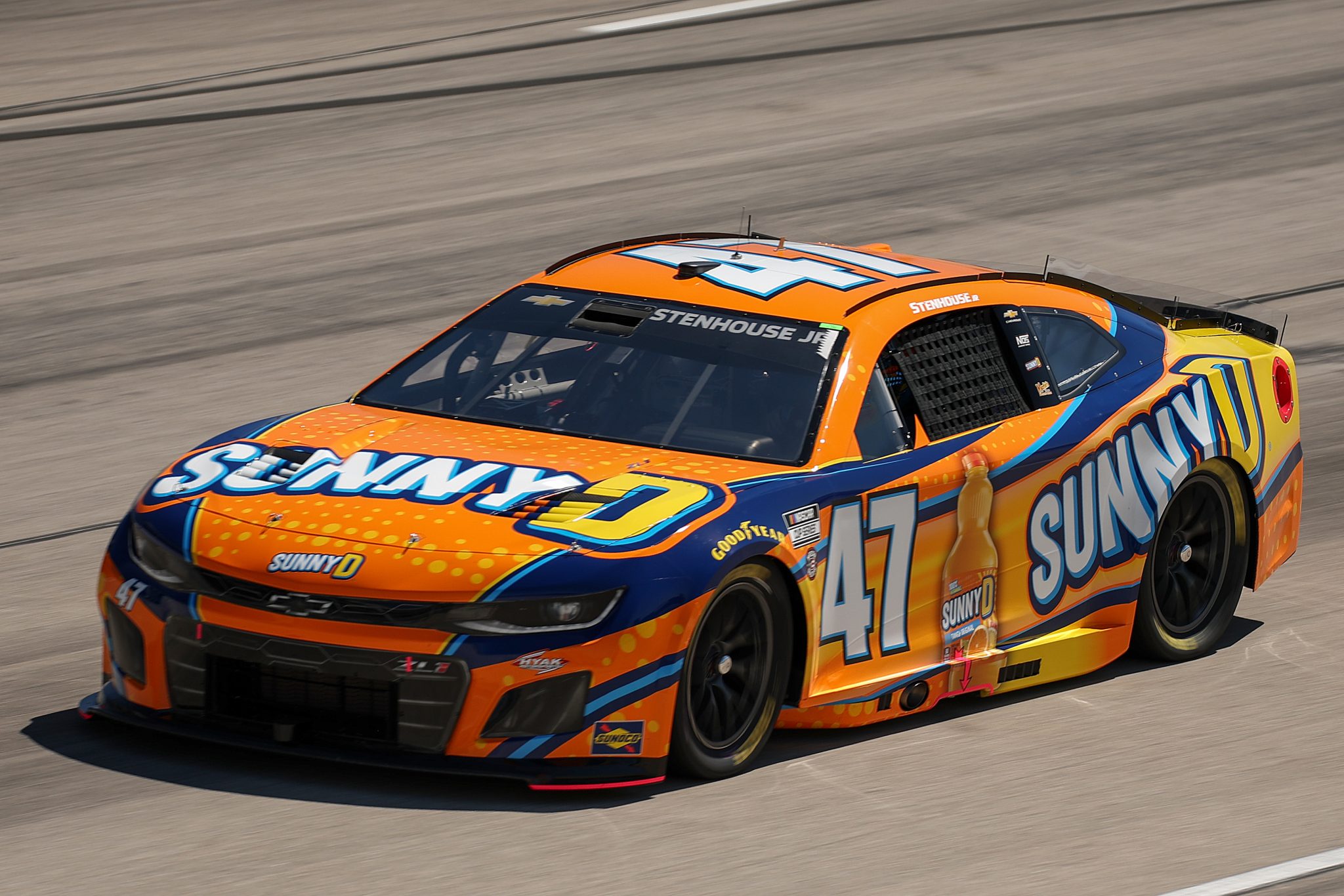 FORT WORTH, TEXAS - MAY 03: Ricky Stenhouse Jr., driver of the #47 SUNNYD Chevrolet, drives during practice for the NASCAR Cup Series Würth 400 at Texas Motor Speedway on May 03, 2025 in Fort Worth, Texas. (Photo by Chris Graythen/Getty Images) | Getty Images