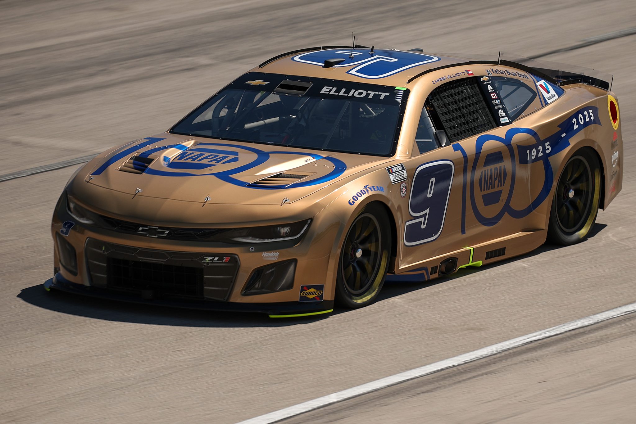 FORT WORTH, TEXAS - MAY 03: Chase Elliott, driver of the #9 NAPA Auto Parts Chevrolet, drives during qualifying for the NASCAR Cup Series Würth 400 at Texas Motor Speedway on May 03, 2025 in Fort Worth, Texas. (Photo by Chris Graythen/Getty Images) | Getty Images