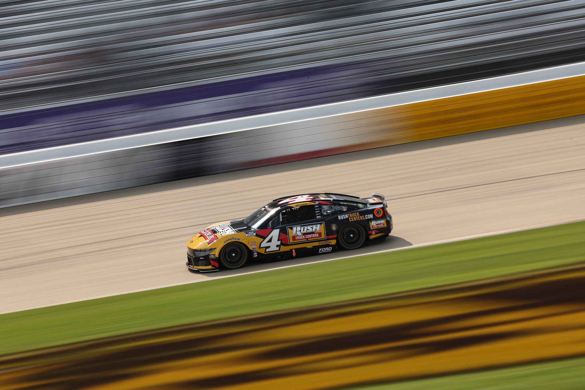LEBANON, TENNESSEE - MAY 31: Noah Gragson, driver of the #4 Rush Truck Centers Ford, drives during practice for the NASCAR Cup Series Cracker Barrel 400 at Nashville Superspeedway on May 31, 2025 in Lebanon, Tennessee. (Photo by James Gilbert/Getty Images) | Getty Images