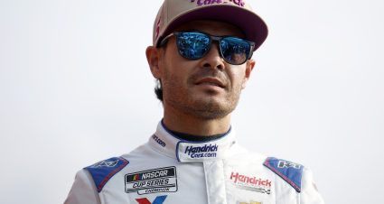 LEBANON, TENNESSEE - JUNE 01: Kyle Larson, driver of the #5 HendrickCars.com Chevrolet, walks onstage during driver intros prior to the NASCAR Cup Series Cracker Barrel 400 at Nashville Superspeedway on June 01, 2025 in Lebanon, Tennessee. (Photo by Sean Gardner/Getty Images) | Getty Images