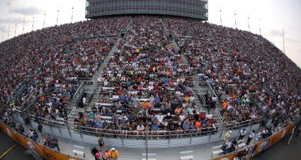 LEBANON, TENNESSEE - JUNE 01: A general view of the grandstands during the NASCAR Cup Series Cracker Barrel 400 at Nashville Superspeedway on June 01, 2025 in Lebanon, Tennessee. (Photo by James Gilbert/Getty Images) | Getty Images