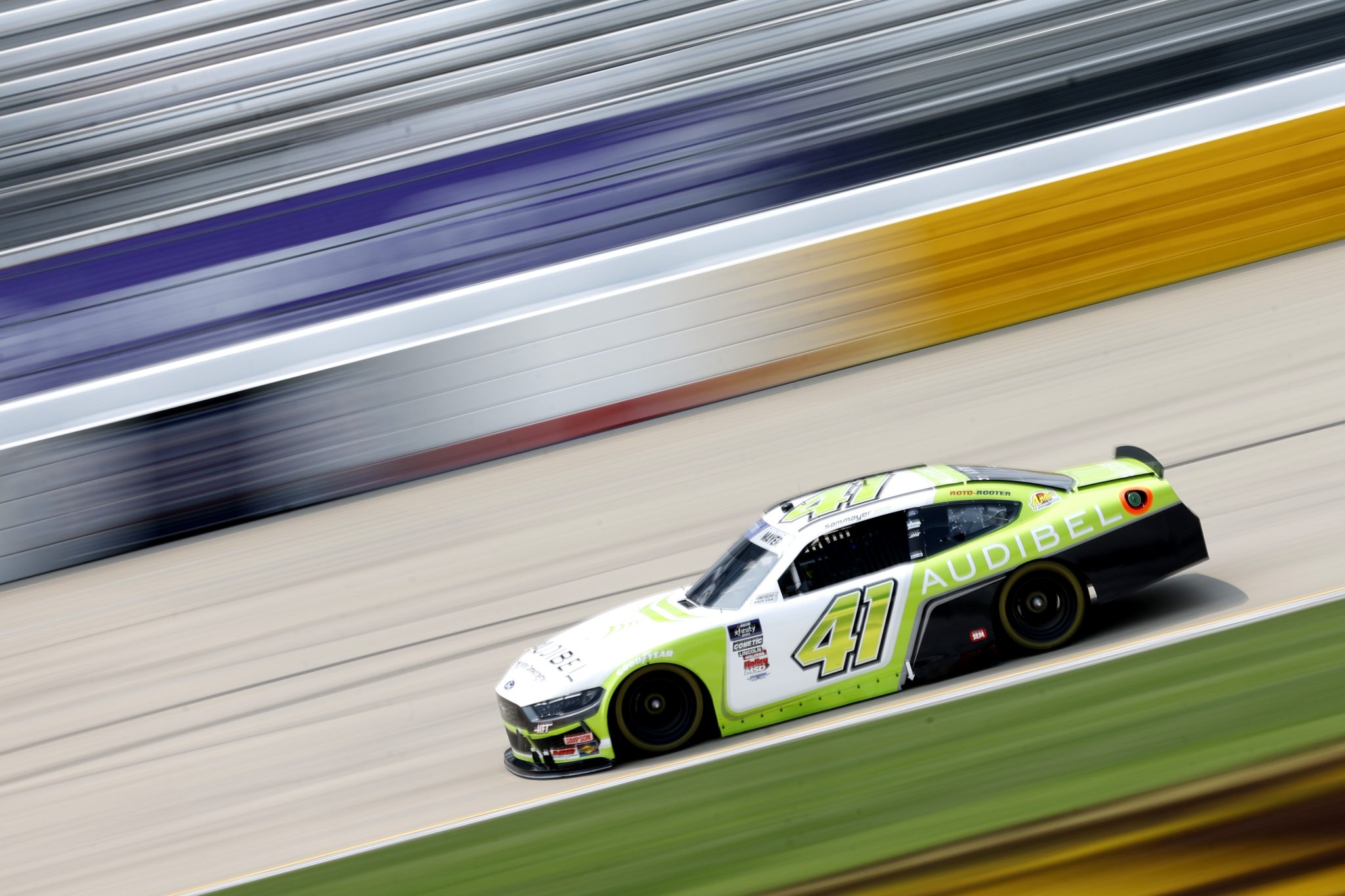 LEBANON, TENNESSEE - MAY 31: Sam Mayer, driver of the #41 Audibel Ford, drives during practice for the NASCAR Xfinity Series Tennessee Lottery 250 at Nashville Superspeedway on May 31, 2025 in Lebanon, Tennessee. (Photo by Sean Gardner/Getty Images) | Getty Images