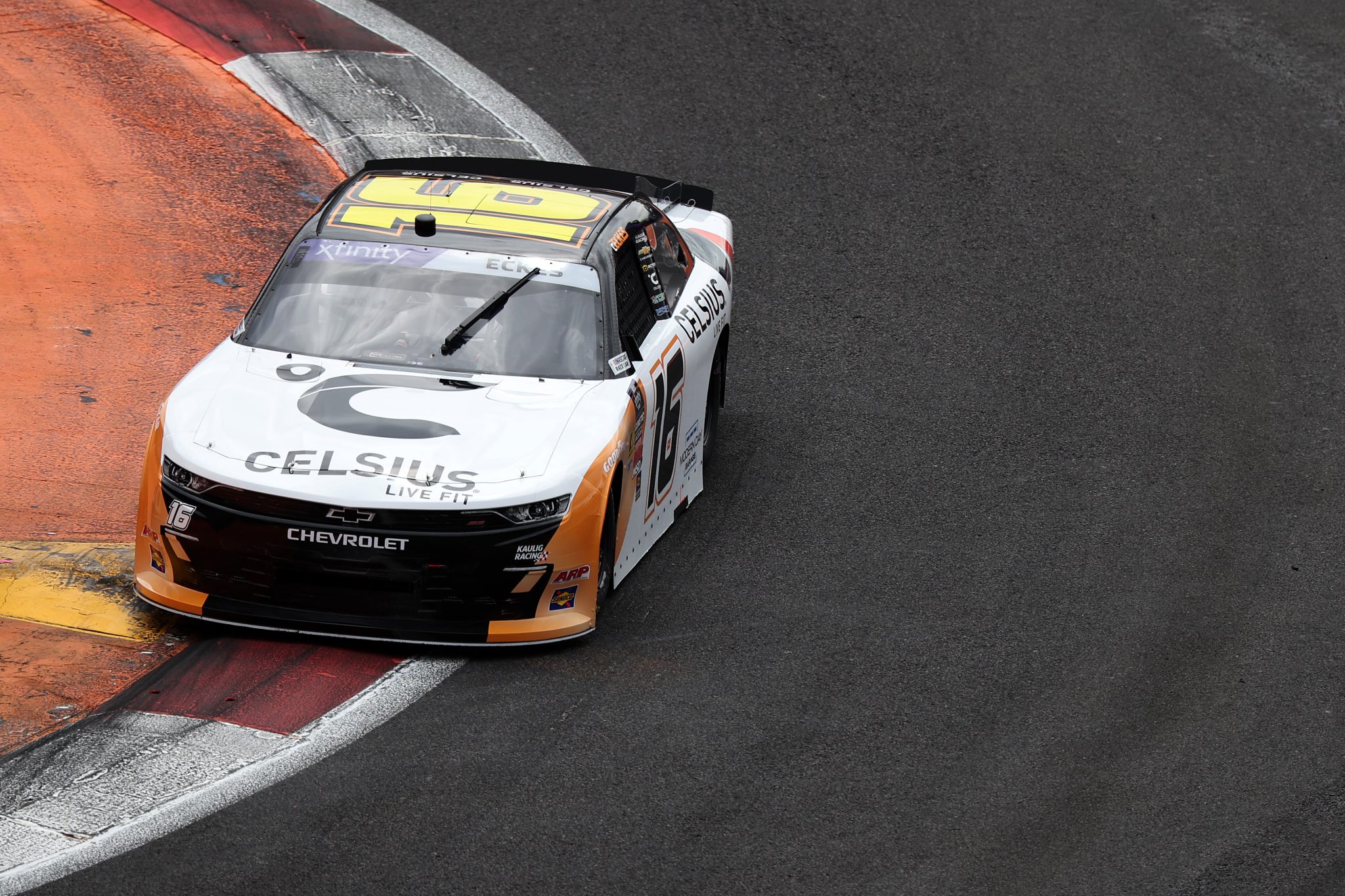 MEXICO CITY, MEXICO - JUNE 14: Christian Eckes, driver of the #16 Celsius Chevrolet, drives during qualifying for the NASCAR Xfinity Series The Chilango 150 at Autodromo Hermanos Rodriguez on June 14, 2025 in Mexico City, Mexico. (Photo by James Gilbert/Getty Images) | Getty Images