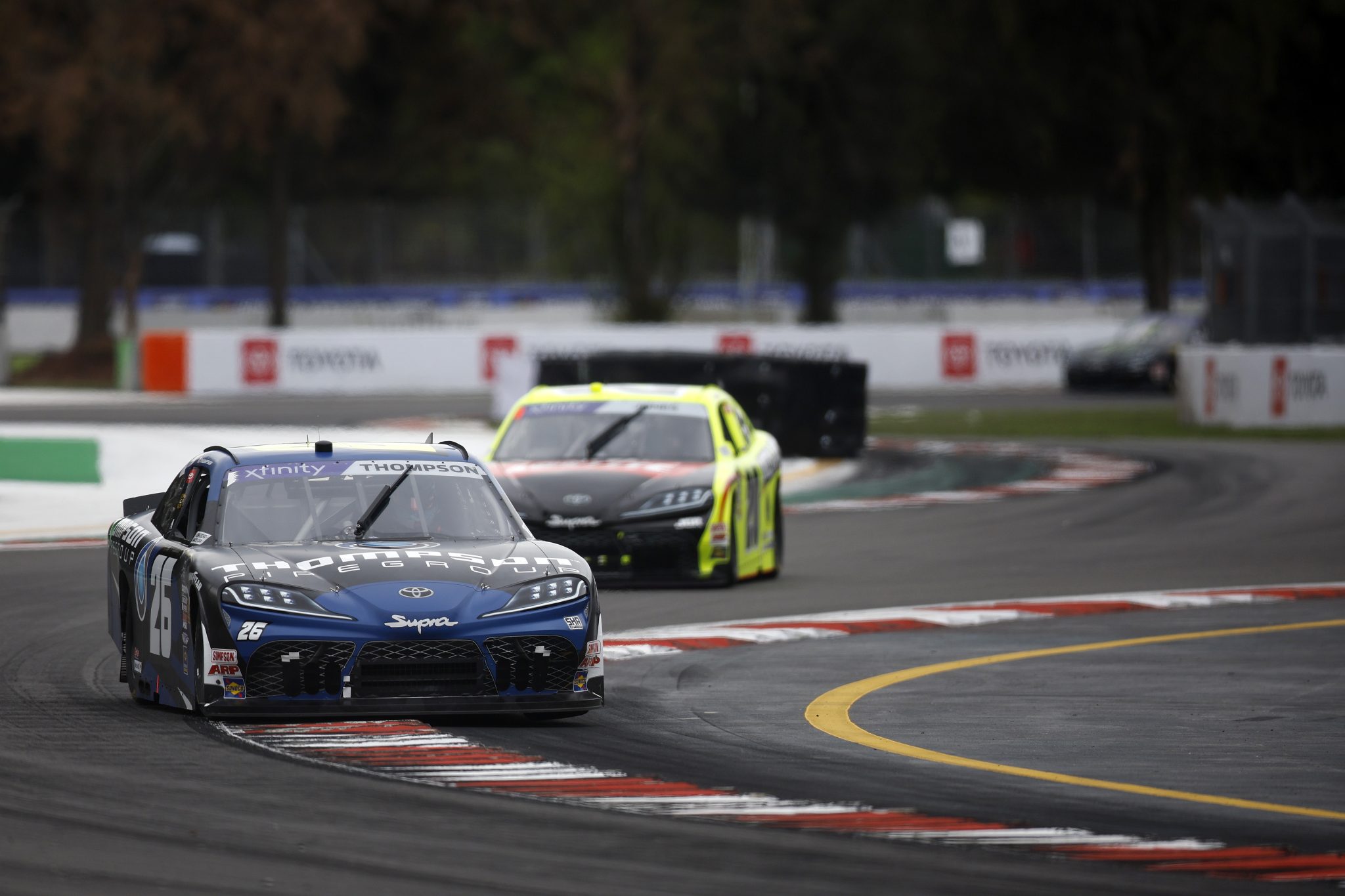 MEXICO CITY, MEXICO - JUNE 14: Dean Thompson, driver of the #26 Thompson Pipe Group Toyota, s during qualifying for the NASCAR Xfinity Series The Chilango 150 at Autodromo Hermanos Rodriguez on June 14, 2025 in Mexico City, Mexico. (Photo by Sean Gardner/Getty Images) | Getty Images