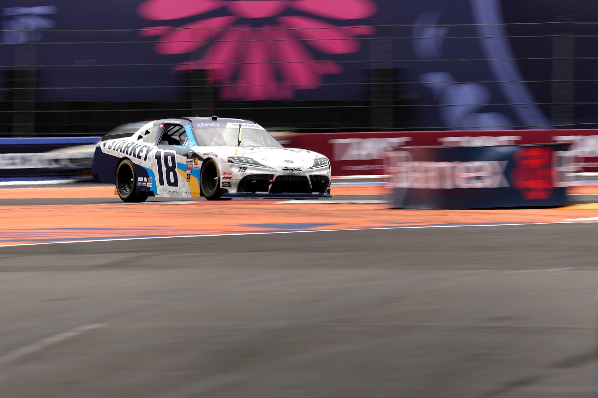 MEXICO CITY, MEXICO - JUNE 14: William Sawalich, driver of the #18 Starkey Toyota, drives during practice for the NASCAR Xfinity Series The Chilango 150 at Autodromo Hermanos Rodriguez on June 14, 2025 in Mexico City, Mexico. (Photo by James Gilbert/Getty Images) | Getty Images