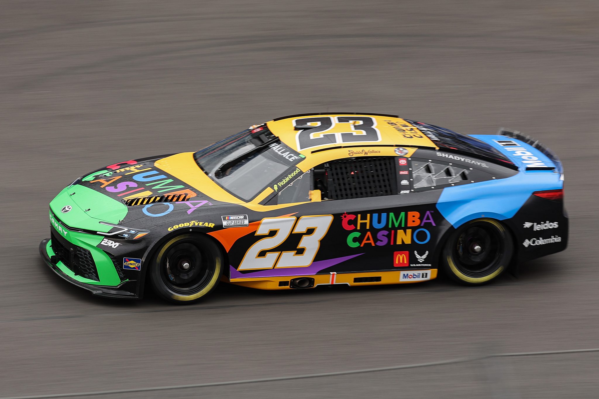 MEXICO CITY, MEXICO - JUNE 15: Bubba Wallace, driver of the #23 Chumba Casino Toyota, drives during the NASCAR Cup Series Viva Mexico 250 at Autodromo Hermanos Rodriguez on June 15, 2025 in Mexico City, Mexico. (Photo by James Gilbert/Getty Images) | Getty Images