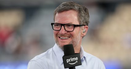 MEXICO CITY, MEXICO - JUNE 15: NASCAR on Prime analyst Dale Earnhardt Jr. on the set of NASCAR on Prime Video after the NASCAR Cup Series Viva Mexico 250 at Autodromo Hermanos Rodriguez on June 15, 2025 in Mexico City, Mexico. (Photo by James Gilbert/Getty Images) | Getty Images