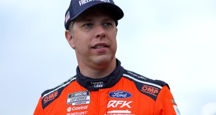 HAMPTON, GEORGIA - JUNE 28: Brad Keselowski, driver of the #6 Consumer Cellular Ford, looks on prior to the NASCAR Cup Series Quaker State 400 Available at Walmart at Echo Park Speedway on June 28, 2025 in Hampton, Georgia. (Photo by Krista Jasso/Getty Images) | Getty Images