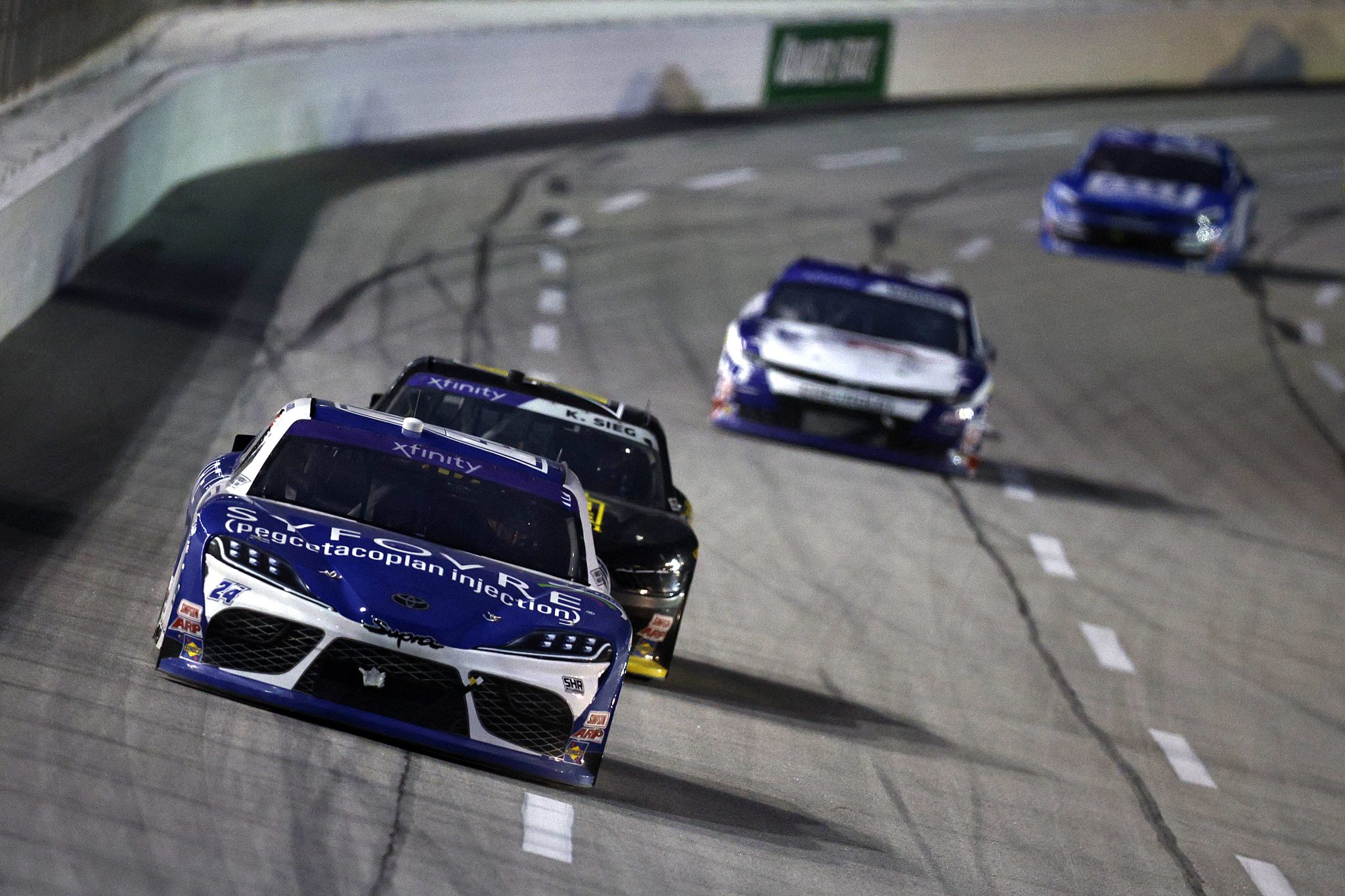 HAMPTON, GEORGIA - JUNE 27: Patrick Staropoli, driver of the #24 SYFOVRE Toyota, drives during the NASCAR Xfinity Series Focused Health 250 at Echo Park Speedway on June 27, 2025 in Hampton, Georgia. (Photo by Sean Gardner/Getty Images) | Getty Images