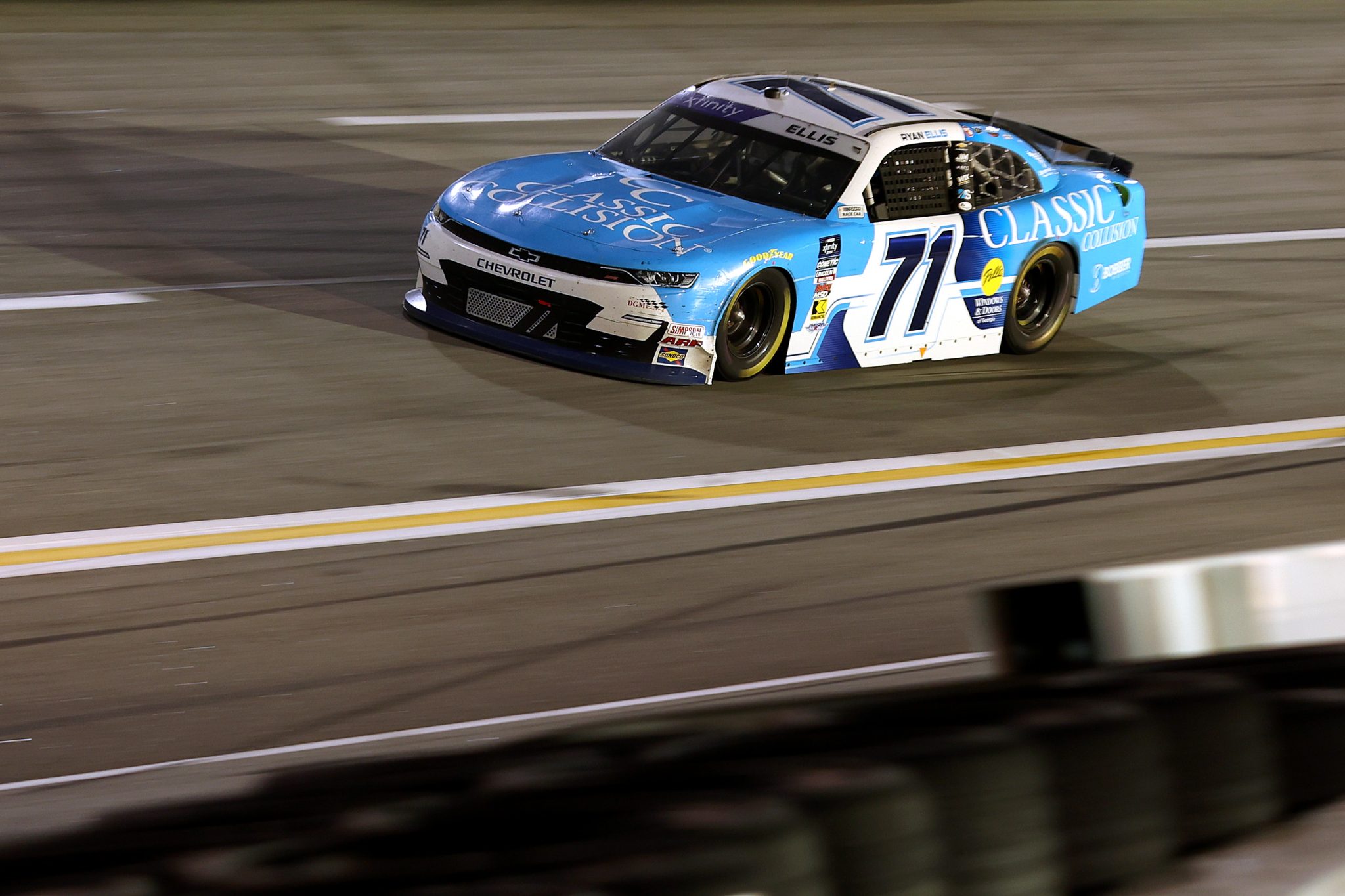 HAMPTON, GEORGIA - JUNE 27: Ryan Ellis, driver of the #71 Classic Collision Chevrolet, drives during the NASCAR Xfinity Series Focused Health 250 at Echo Park Speedway on June 27, 2025 in Hampton, Georgia. (Photo by Krista Jasso/Getty Images) | Getty Images