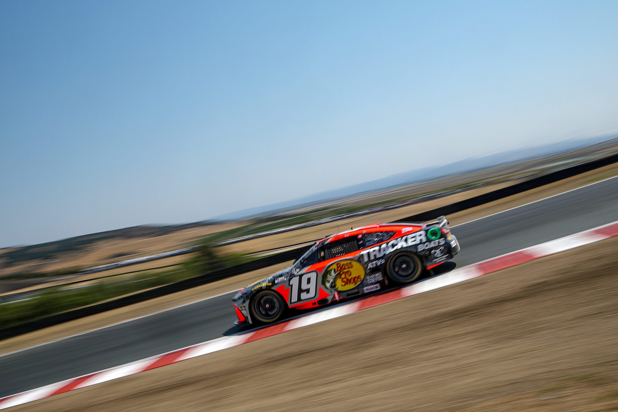 SONOMA, CALIFORNIA - JULY 12: Chase Briscoe, driver of the #19 Bass Pro Shops Toyota, drives during qualifying for the NASCAR Cup Series Toyota/Save Mart 350 at Sonoma Raceway on July 12, 2025 in Sonoma, California. (Photo by Chris Graythen/Getty Images) | Getty Images