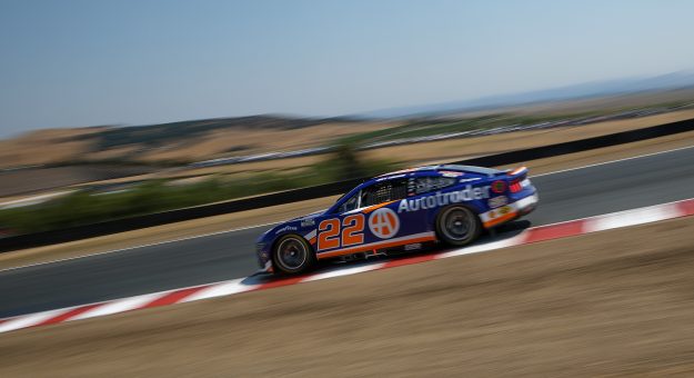 SONOMA, CALIFORNIA - JULY 12: Joey Logano, driver of the #22 Autotrader Ford, drives during qualifying for the NASCAR Cup Series Toyota/Save Mart 350 at Sonoma Raceway on July 12, 2025 in Sonoma, California. (Photo by Chris Graythen/Getty Images) | Getty Images