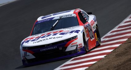 SONOMA, CALIFORNIA - JULY 11: Connor Zilisch, driver of the #88 Roto-Rooter Chevrolet, drives during qualifying for the NASCAR Xfinity Series Pit Boss/FoodMaxx 250 at Sonoma Raceway on July 11, 2025 in Sonoma, California. (Photo by Meg Oliphant/Getty Images) | Getty Images