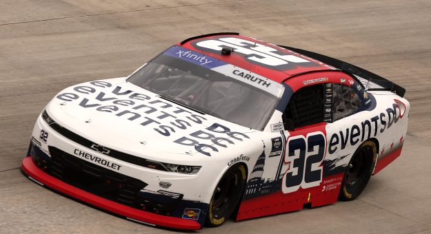 DOVER, DELAWARE - JULY 19: Rajah Caruth, driver of the #32 Events DC Chevrolet, drives during practice for the NASCAR Xfinity Series BetRivers 200 at Dover Motor Speedway on July 19, 2025 in Dover, Delaware. (Photo by Meg Oliphant/Getty Images) | Getty Images