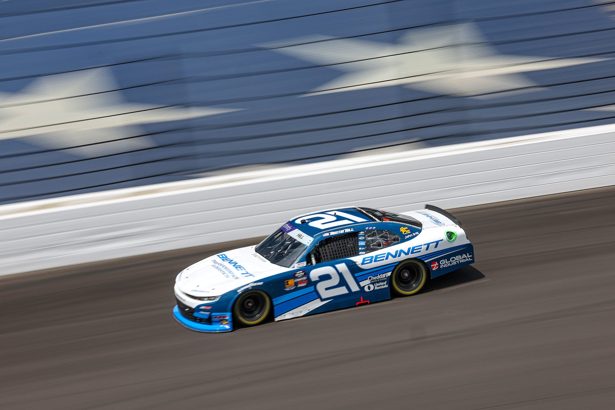 INDIANAPOLIS, INDIANA - JULY 25: Austin Hill, driver of the #21 Bennett Transportation Chevrolet, drives during practice for the NASCAR Xfinity Series Pennzoil 250 at Indianapolis Motor Speedway on July 25, 2025 in Indianapolis, Indiana. (Photo by James Gilbert/Getty Images) | Getty Images