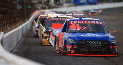 INDIANAPOLIS, INDIANA - JULY 25: Stewart Friesen, driver of the #52 Halmar International Toyota, drives during the NASCAR Craftsman Truck Series TSport 200 at Lucas Oil Indianapolis Raceway Park on July 25, 2025 in Indianapolis, Indiana. (Photo by Justin Casterline/Getty Images) | Getty Images