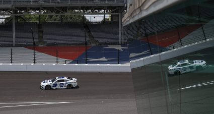 INDIANAPOLIS, INDIANA - JULY 26: Chase Elliott, driver of the #9 NAPA Auto Parts Chevrolet, drives during practice for the NASCAR Cup Series Brickyard 400 Presented by PPG at Indianapolis Motor Speedway on July 26, 2025 in Indianapolis, Indiana. (Photo by James Gilbert/Getty Images) | Getty Images