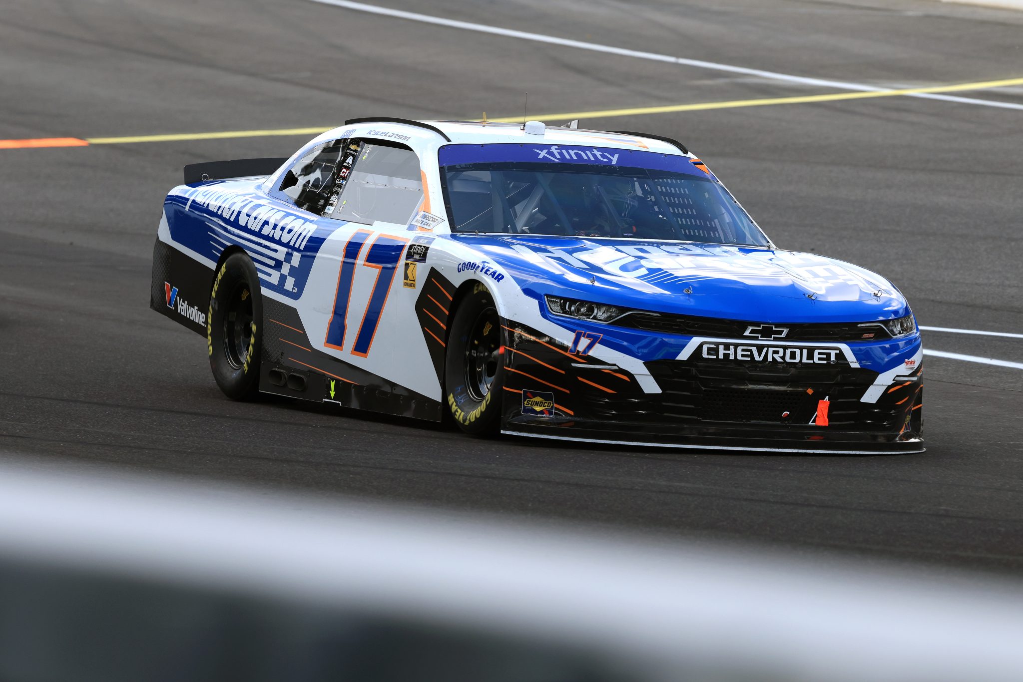 INDIANAPOLIS, INDIANA - JULY 26: Kyle Larson, driver of the #17 HendrickCars.com Chevrolet, drives during the NASCAR Xfinity Series Pennzoil 250 at Indianapolis Motor Speedway on July 26, 2025 in Indianapolis, Indiana. (Photo by Justin Casterline/Getty Images) | Getty Images