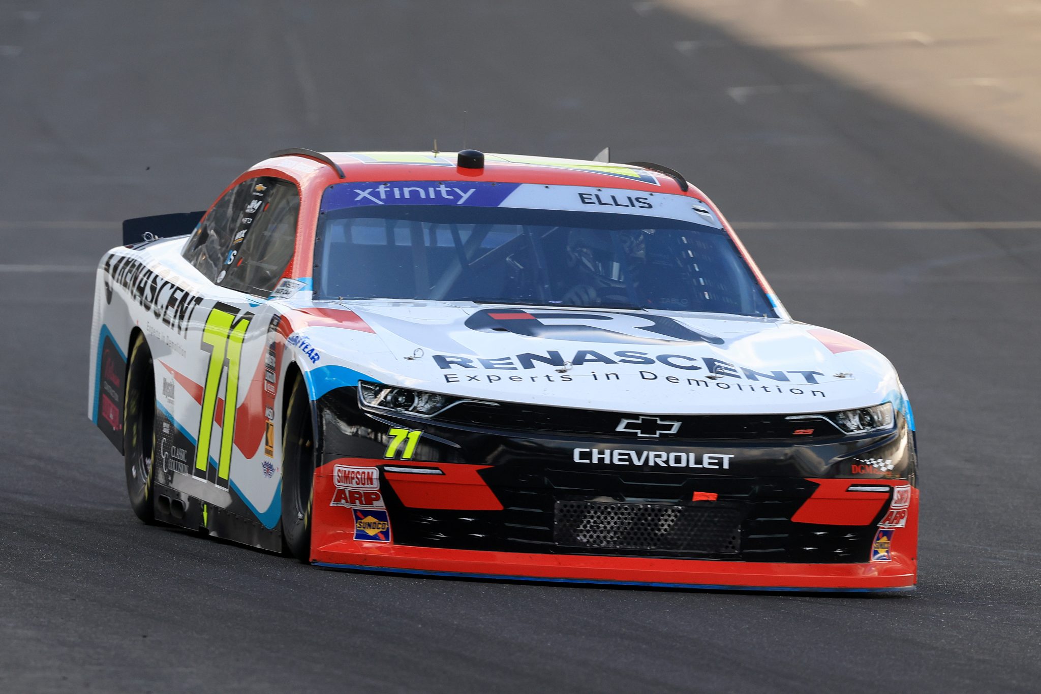 INDIANAPOLIS, INDIANA - JULY 26: Ryan Ellis, driver of the #71 Renascent Chevrolet, drives during the NASCAR Xfinity Series Pennzoil 250 at Indianapolis Motor Speedway on July 26, 2025 in Indianapolis, Indiana. (Photo by Justin Casterline/Getty Images) | Getty Images