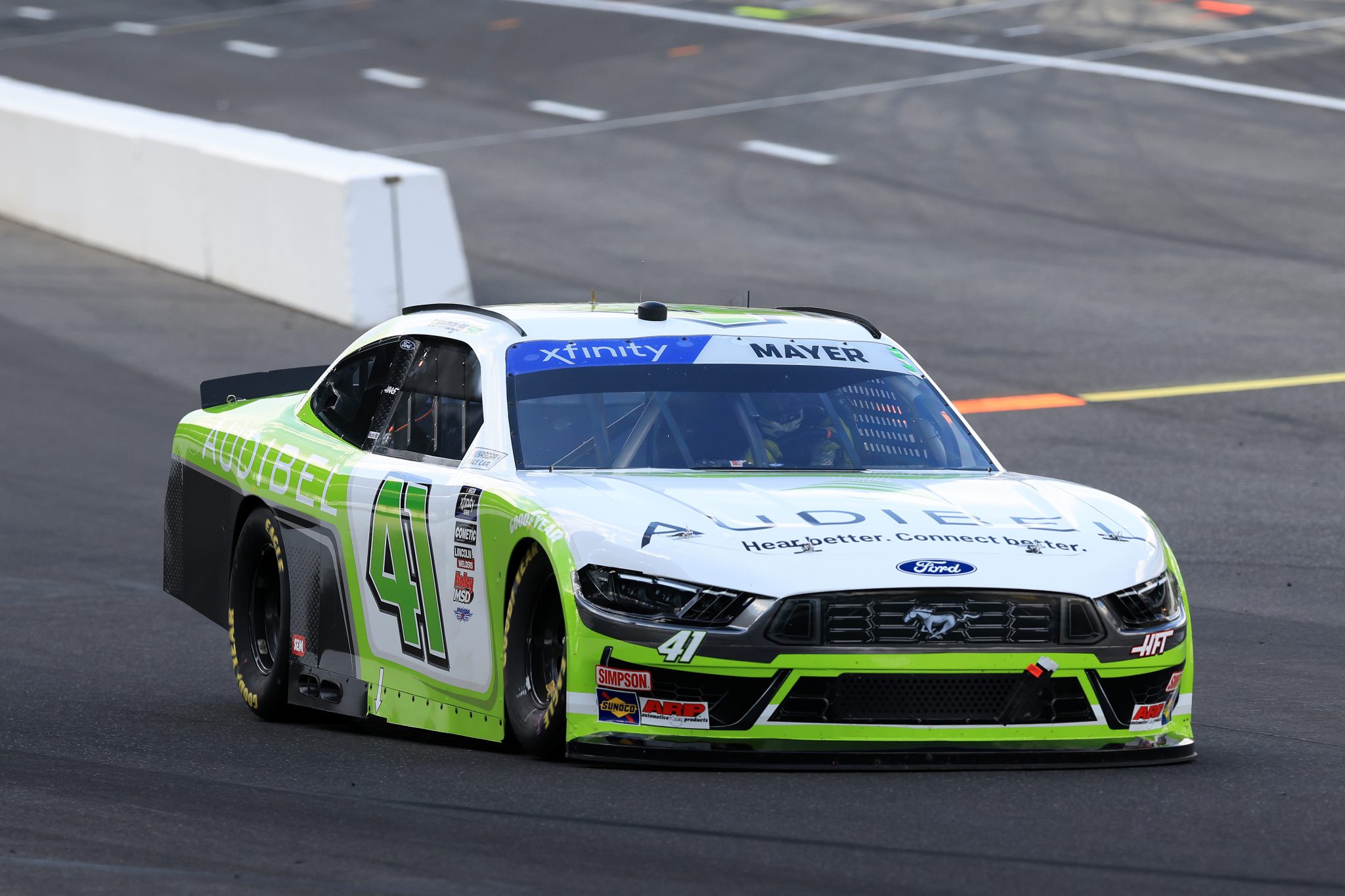 INDIANAPOLIS, INDIANA - JULY 26: Sam Mayer, driver of the #41 Audibel Ford, drives during the NASCAR Xfinity Series Pennzoil 250 at Indianapolis Motor Speedway on July 26, 2025 in Indianapolis, Indiana. (Photo by Justin Casterline/Getty Images) | Getty Images