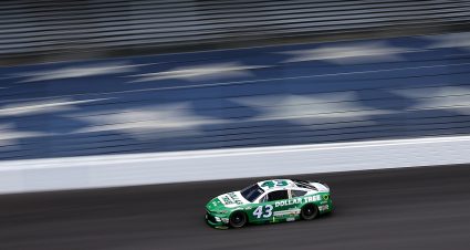 INDIANAPOLIS, INDIANA - JULY 26: Erik Jones, driver of the #43 Dollar Tree Toyota, drives during practice for the NASCAR Cup Series Brickyard 400 Presented by PPG at Indianapolis Motor Speedway on July 26, 2025 in Indianapolis, Indiana. (Photo by James Gilbert/Getty Images) | Getty Images