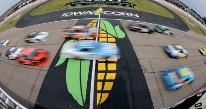 NEWTON, IOWA - JUNE 15: A general view of racing action during the NASCAR Xfinity Series Hy-Vee Perks 250 at Iowa Speedway on June 15, 2024 in Newton, Iowa. (Photo by Jonathan Bachman/Getty Images) | Getty Images