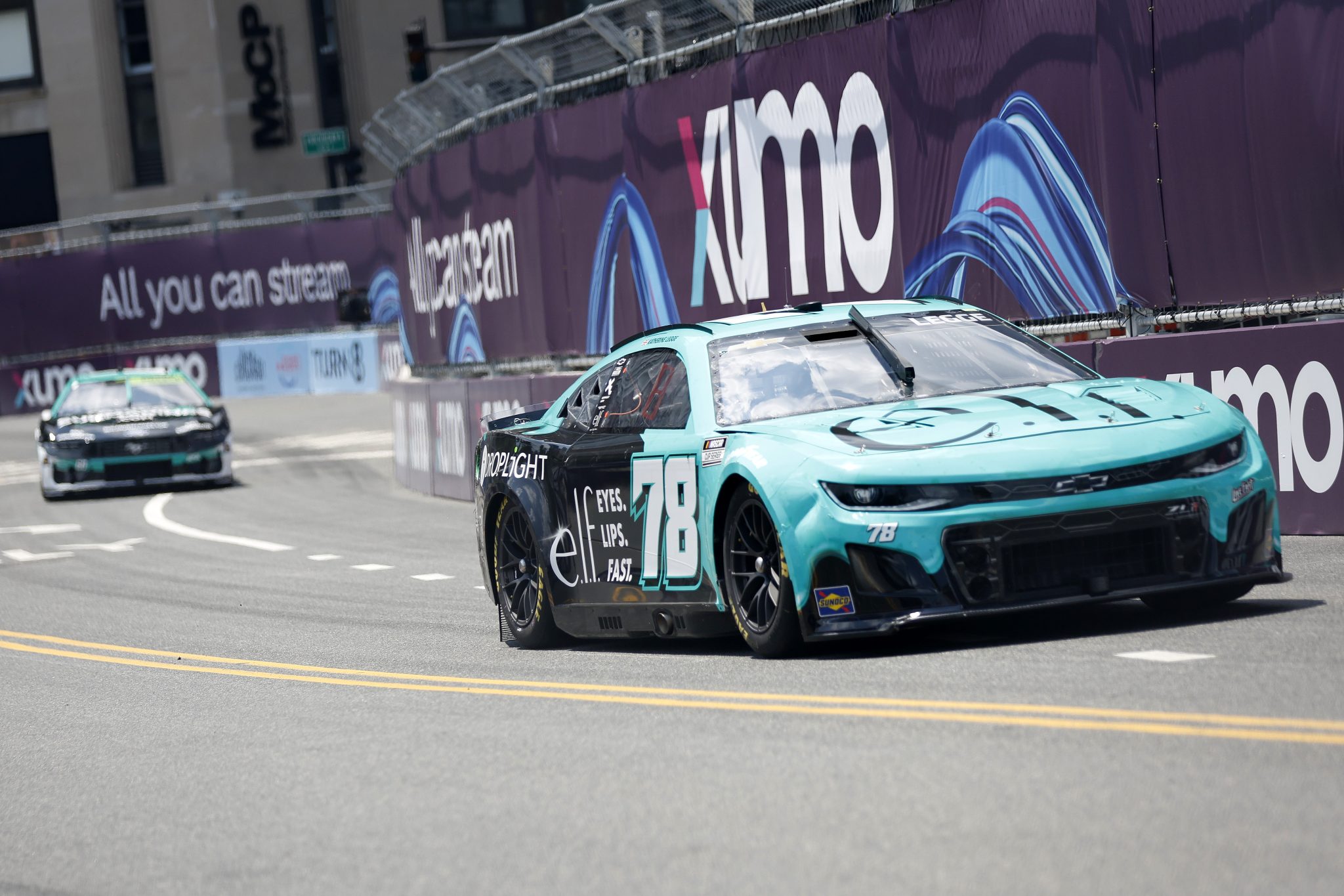 CHICAGO, ILLINOIS - JULY 05: Katherine Legge, driver of the #78 e.l.f. Cosmetics Chevrolet, drives during practice for the NASCAR Cup Series Grant Park 165 at Chicago Street Course on July 05, 2025 in Chicago, Illinois. (Photo by Logan Riely/Getty Images) | Getty Images