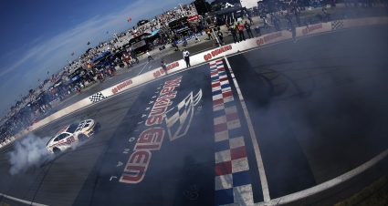 WATKINS GLEN, NEW YORK - AUGUST 10: Shane Van Gisbergen, driver of the #88 WeatherTech Chevrolet, celebrates with a burnout after winning the NASCAR Cup Series Go Bowling at The Glen at Watkins Glen International on August 10, 2025 in Watkins Glen, New York. (Photo by Sean Gardner/Getty Images) | Getty Images