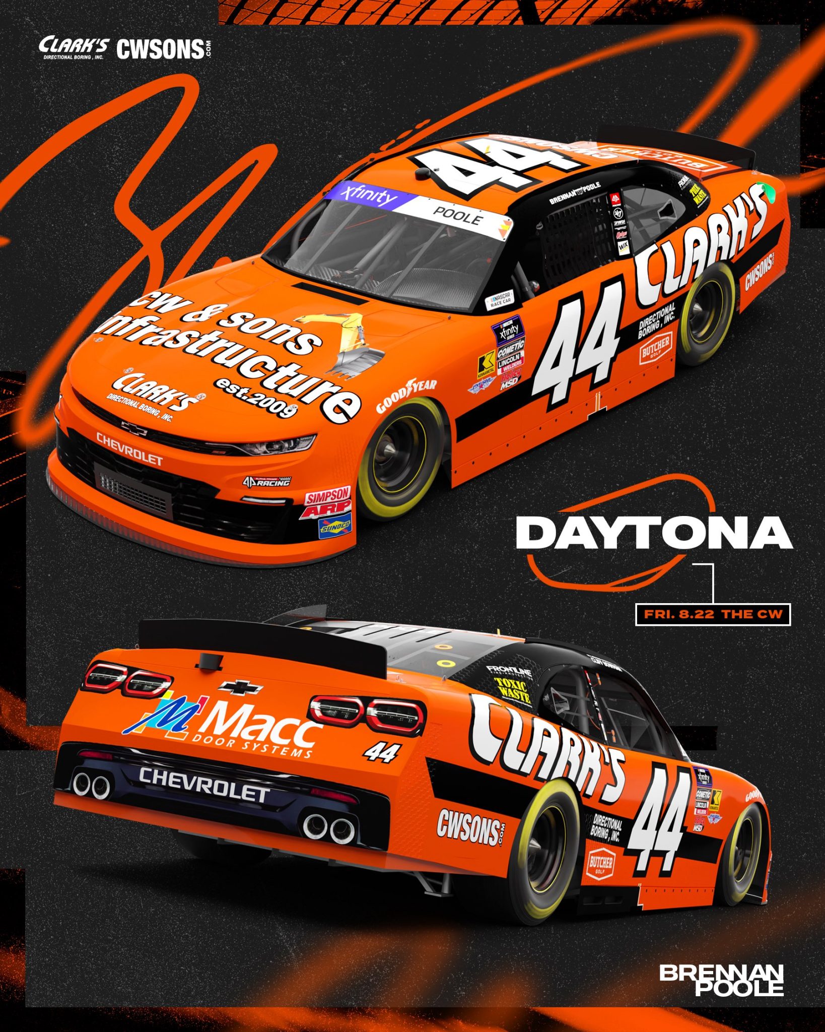 2025 #44 Alpha Prime Racing Xfinity Series Paint Schemes