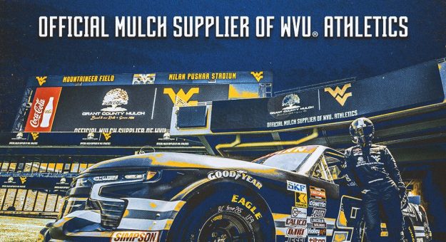 Visit West Virginia University Athletics forms partnership with Grant County Mulch, Grant Enfinger for Richmond Truck Series race page