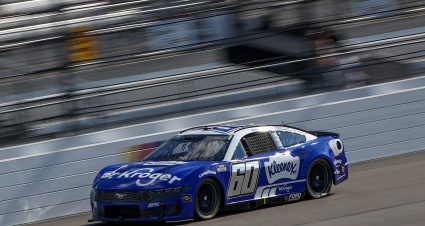 RICHMOND, VIRGINIA - AUGUST 15: Ryan Preece, driver of the #60 Kroger/Kleenex Ford, drives during practice for the NASCAR Cup Series Cook Out 400 - Practice at Richmond Raceway on August 15, 2025 in Richmond, Virginia. (Photo by Samuel Corum/Getty Images) | Getty Images