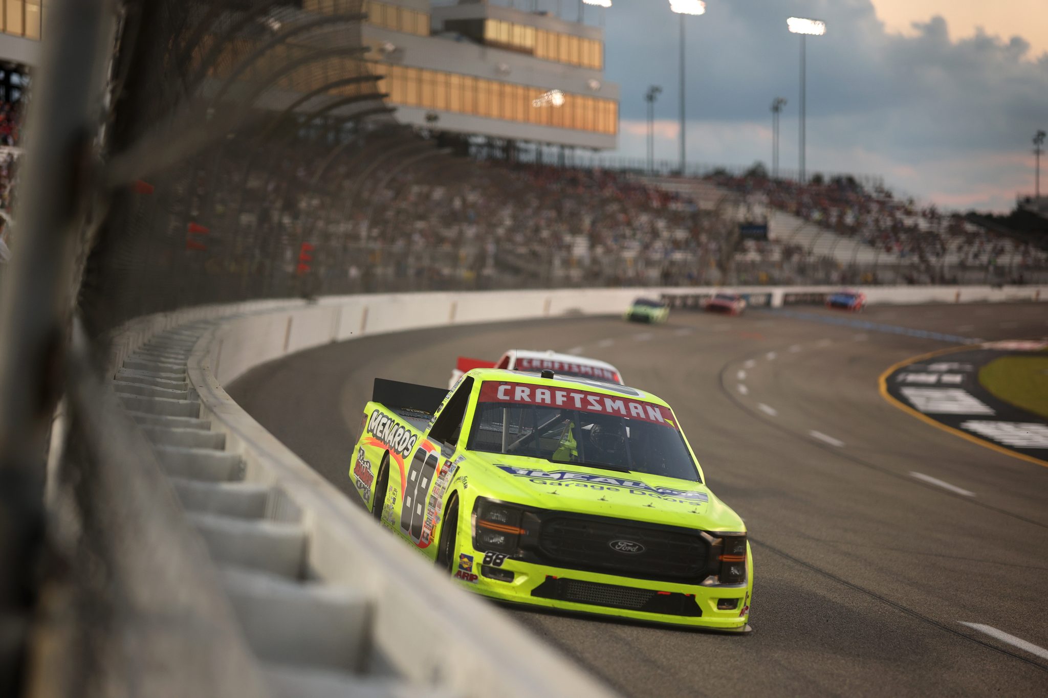 RICHMOND, VIRGINIA - AUGUST 15: Matt Crafton, driver of the #88 Ideal Door/Menards Ford, drives during the NASCAR Craftsman Truck Series eero 250 at Richmond Raceway on August 15, 2025 in Richmond, Virginia. (Photo by Chris Graythen/Getty Images) | Getty Images