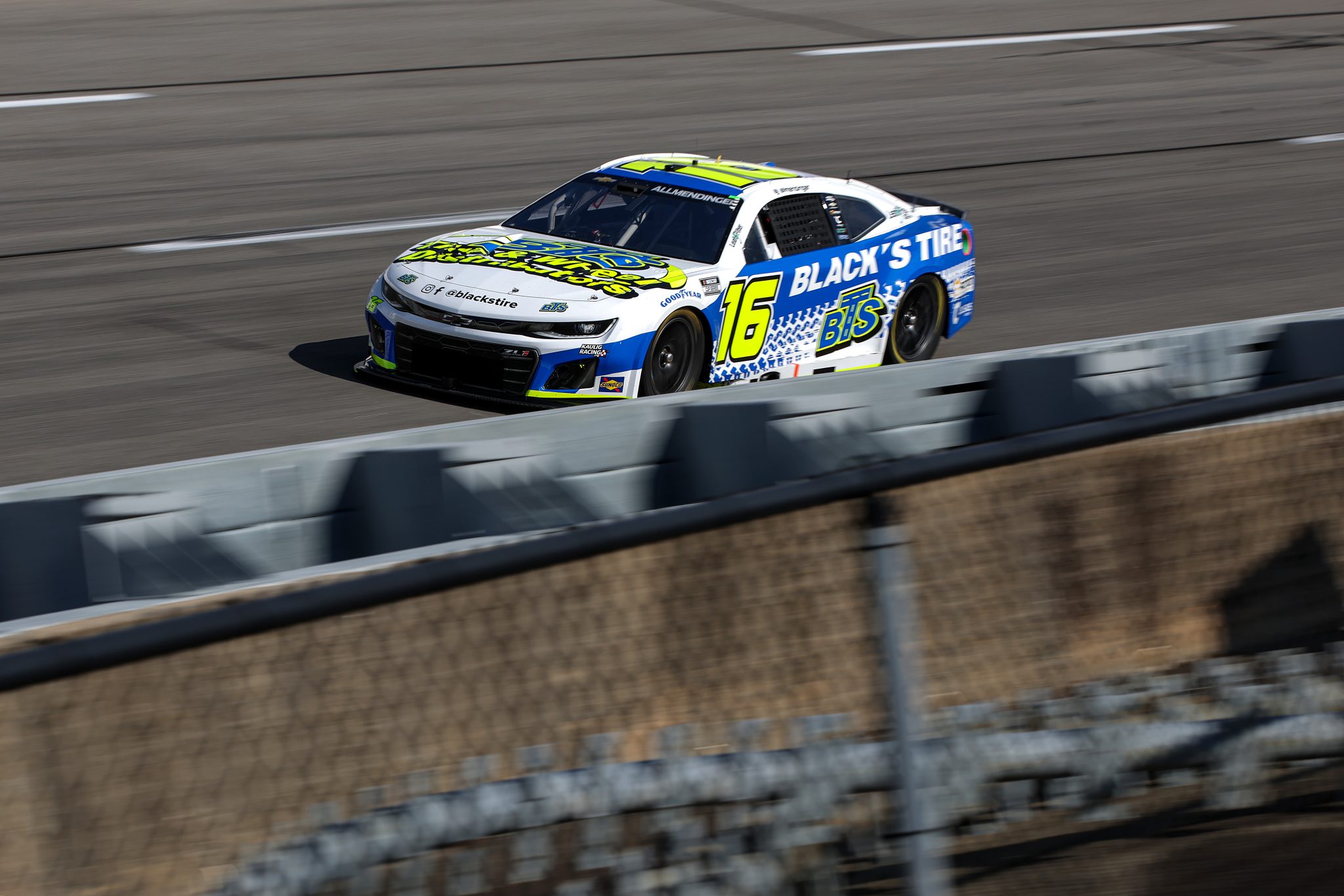 RICHMOND, VIRGINIA - AUGUST 15: AJ Allmendinger, driver of the #16 Black's Tire Chevrolet, drives during practice for the NASCAR Cup Series Cook Out 400 - Practice at Richmond Raceway on August 15, 2025 in Richmond, Virginia. (Photo by Samuel Corum/Getty Images) | Getty Images