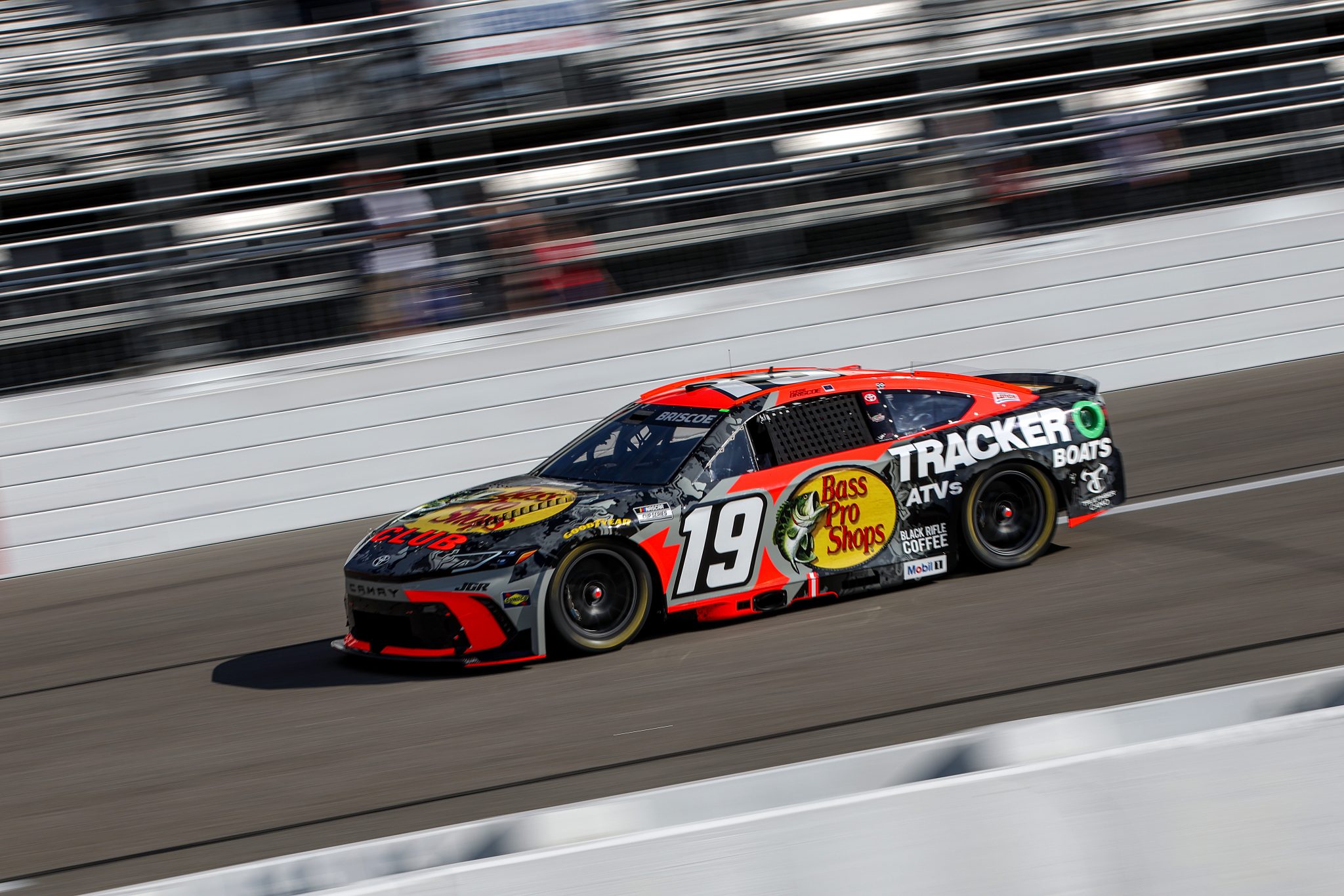 RICHMOND, VIRGINIA - AUGUST 15: Chase Briscoe, driver of the #19 Bass Pro Shops Toyota, drives during practice for the NASCAR Cup Series Cook Out 400 - Practice at Richmond Raceway on August 15, 2025 in Richmond, Virginia. (Photo by Samuel Corum/Getty Images) | Getty Images