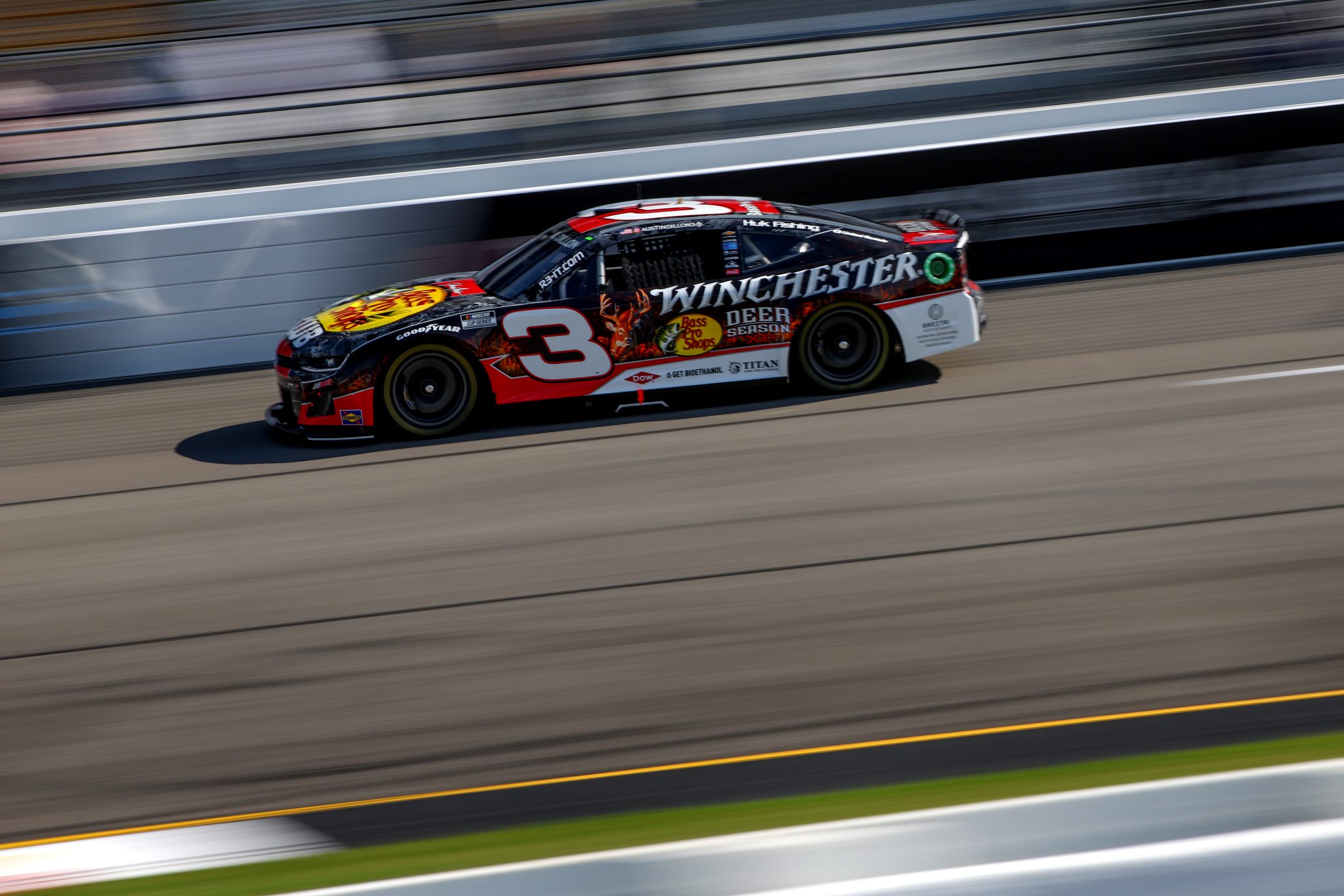 RICHMOND, VIRGINIA - AUGUST 15: Austin Dillon, driver of the #3 Bass Pro/Winchester Chevrolet, drives during practice for the NASCAR Cup Series Cook Out 400 - Practice at Richmond Raceway on August 15, 2025 in Richmond, Virginia. (Photo by Samuel Corum/Getty Images) | Getty Images