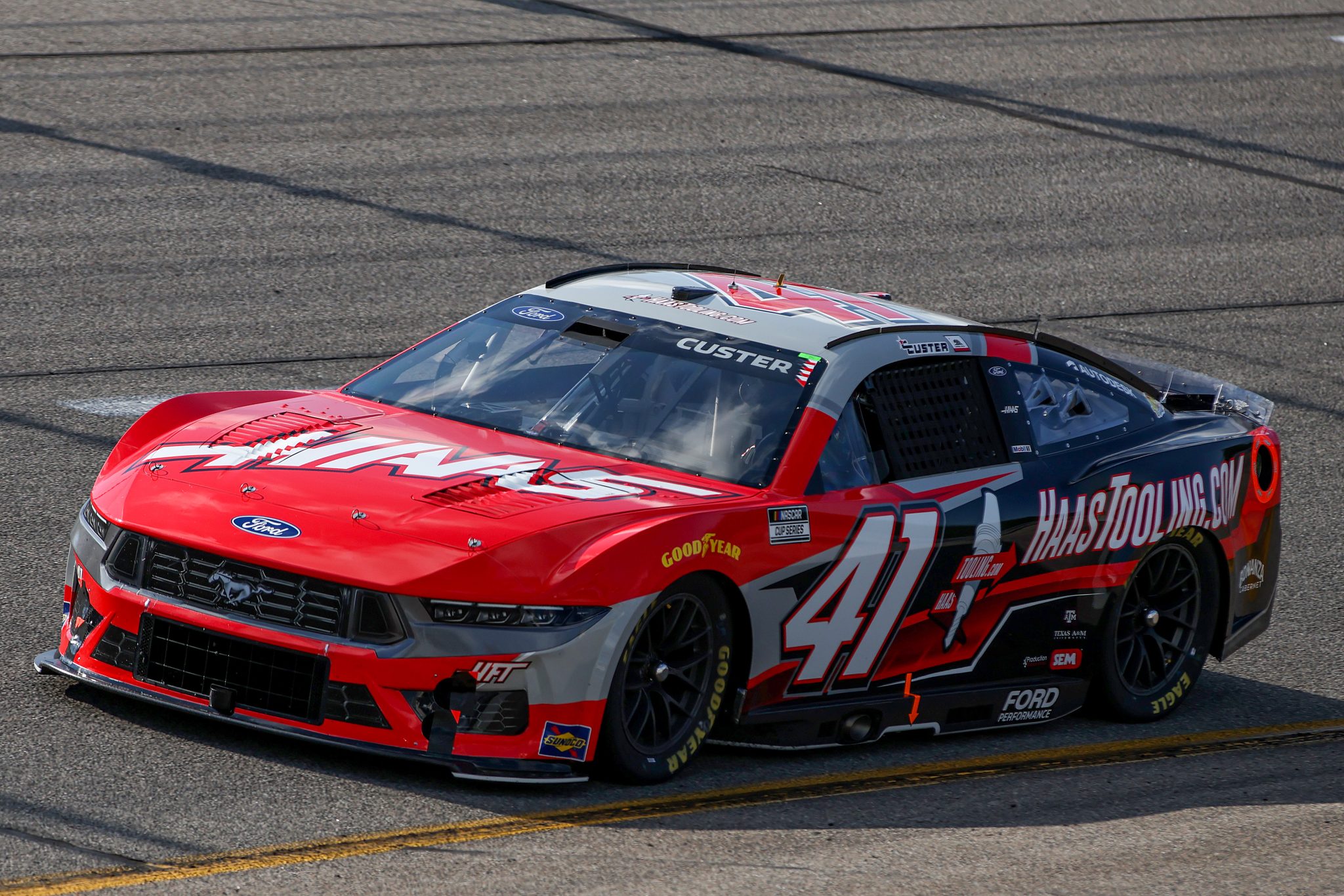 RICHMOND, VIRGINIA - AUGUST 15: Cole Custer, driver of the #41 HaasTooling.com Ford, drives during practice for the NASCAR Cup Series Cook Out 400 - Practice at Richmond Raceway on August 15, 2025 in Richmond, Virginia. (Photo by Samuel Corum/Getty Images) | Getty Images