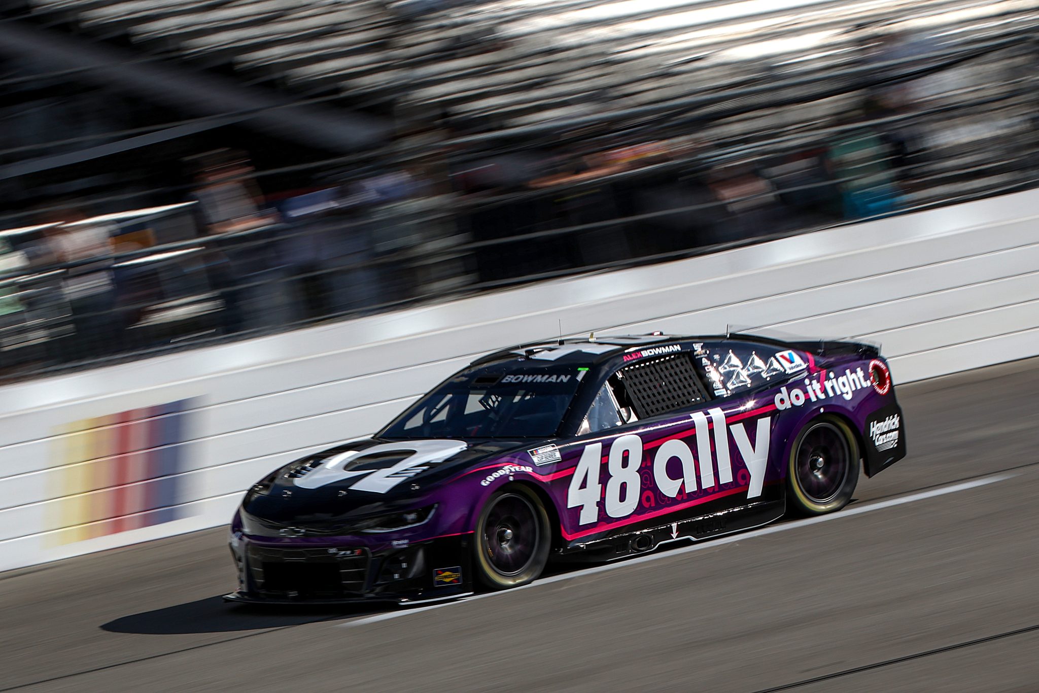 RICHMOND, VIRGINIA - AUGUST 15: Alex Bowman, driver of the #48 Ally Chevrolet, drives during practice for the NASCAR Cup Series Cook Out 400 - Practice at Richmond Raceway on August 15, 2025 in Richmond, Virginia. (Photo by Samuel Corum/Getty Images) | Getty Images
