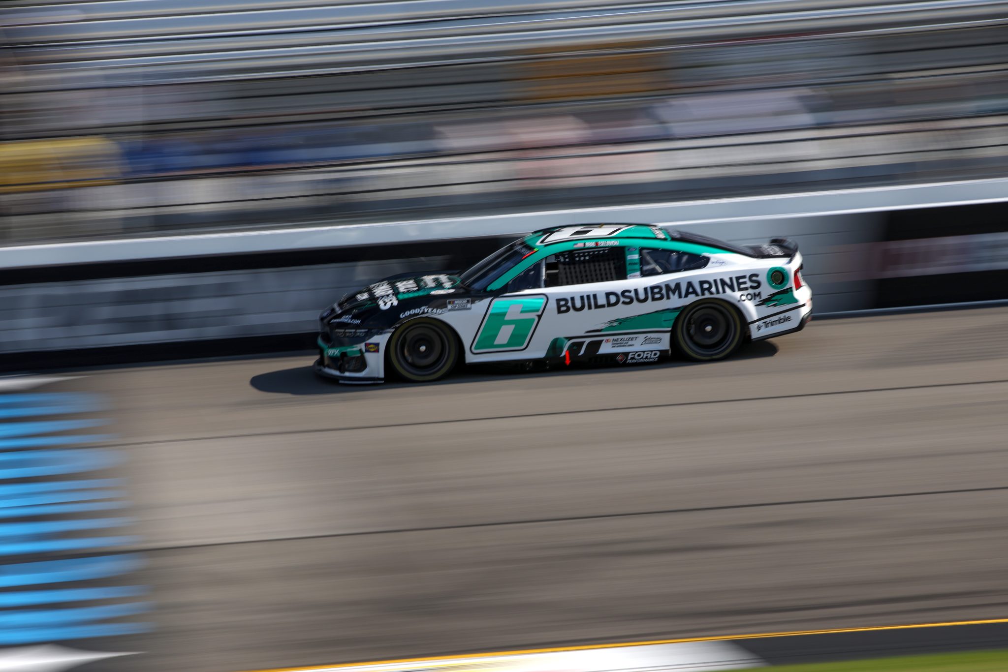 RICHMOND, VIRGINIA - AUGUST 15: Brad Keselowski, driver of the #6 BuildSubmarines.com Ford, drives during practice for the NASCAR Cup Series Cook Out 400 - Practice at Richmond Raceway on August 15, 2025 in Richmond, Virginia. (Photo by Samuel Corum/Getty Images) | Getty Images
