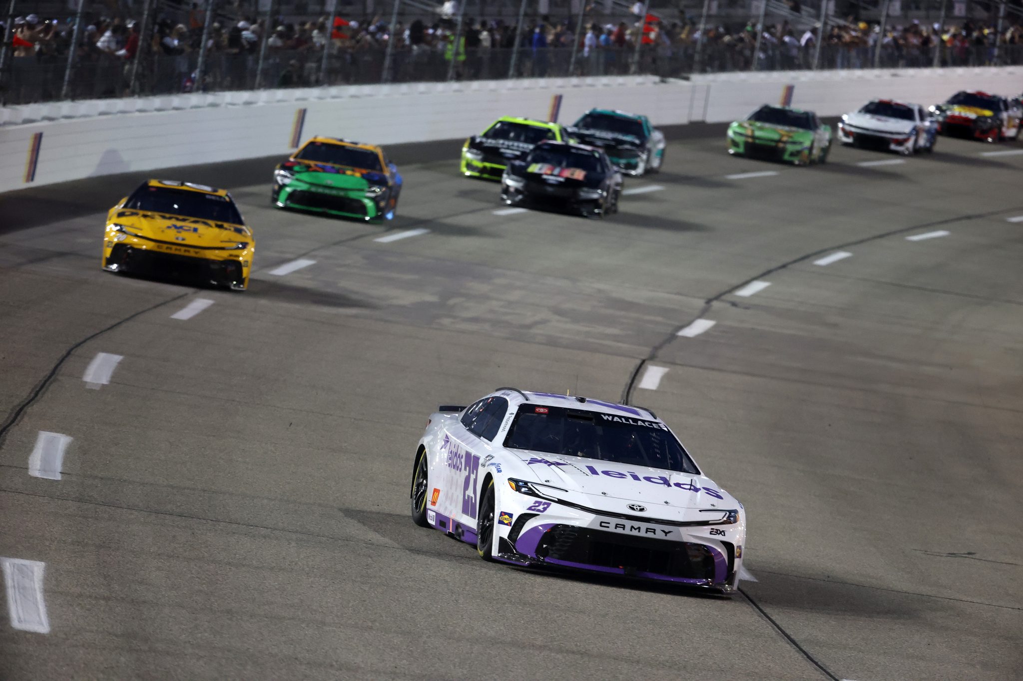 RICHMOND, VIRGINIA - AUGUST 16: Bubba Wallace, driver of the #23 Leidos Toyota, drives during the NASCAR Cup Series Cook Out 400 at Richmond Raceway on August 16, 2025 in Richmond, Virginia. (Photo by Chris Graythen/Getty Images) | Getty Images