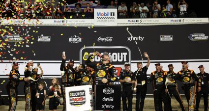 RICHMOND, VIRGINIA - AUGUST 16: Austin Dillon, driver of the #3 Bass Pro/Winchester Chevrolet, celebrates in victory lane after winning the NASCAR Cup Series Cook Out 400 at Richmond Raceway on August 16, 2025 in Richmond, Virginia. (Photo by Samuel Corum/Getty Images) | Getty Images