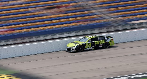 NEWTON, IOWA - AUGUST 02: William Byron, driver of the #24 Raptor Chevrolet, drives during practice for the NASCAR Cup Series Iowa Corn 350 Powered by Ethanol at Iowa Speedway on August 02, 2025 in Newton, Iowa. (Photo by Meg Oliphant/Getty Images) | Getty Images