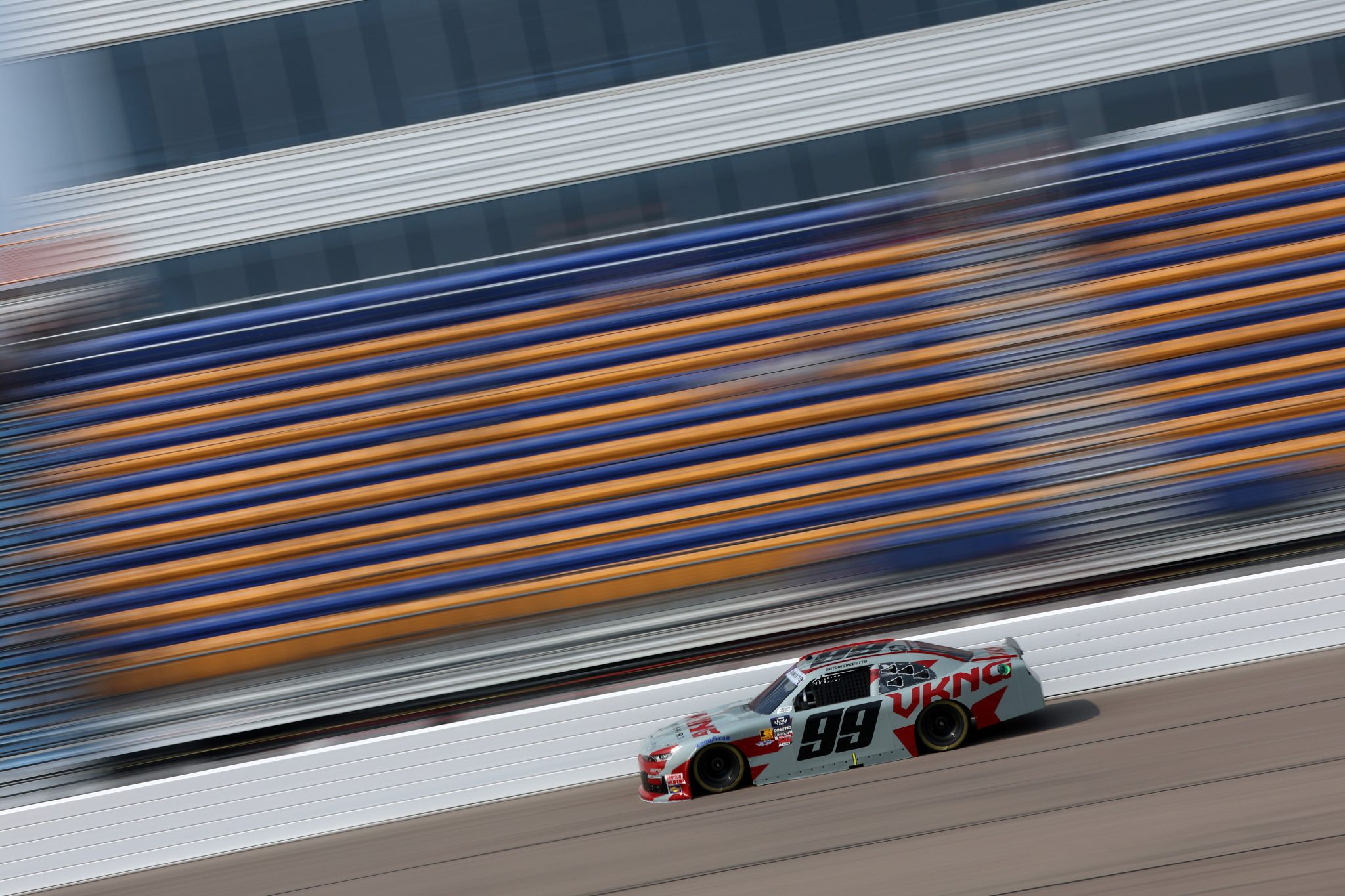 NEWTON, IOWA - AUGUST 02: Matt DiBenedetto, driver of the #99 Viking Motorsports Chevrolet, drives during qualifying for the NASCAR Xfinity Series HyVee Perks 250 at Iowa Speedway on August 02, 2025 in Newton, Iowa. (Photo by Meg Oliphant/Getty Images) | Getty Images
