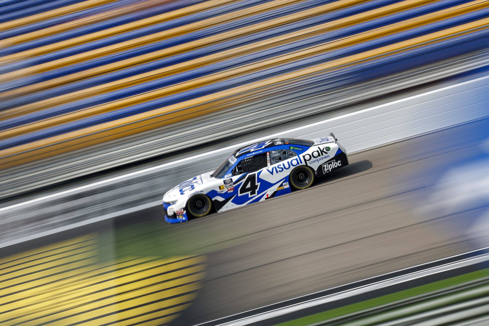 NEWTON, IOWA - AUGUST 02: Parker Retzlaff, driver of the #4 Ziploc Chevrolet, drives during practice for the NASCAR Xfinity Series HyVee Perks 250 at Iowa Speedway on August 02, 2025 in Newton, Iowa. (Photo by Sean Gardner/Getty Images) | Getty Images