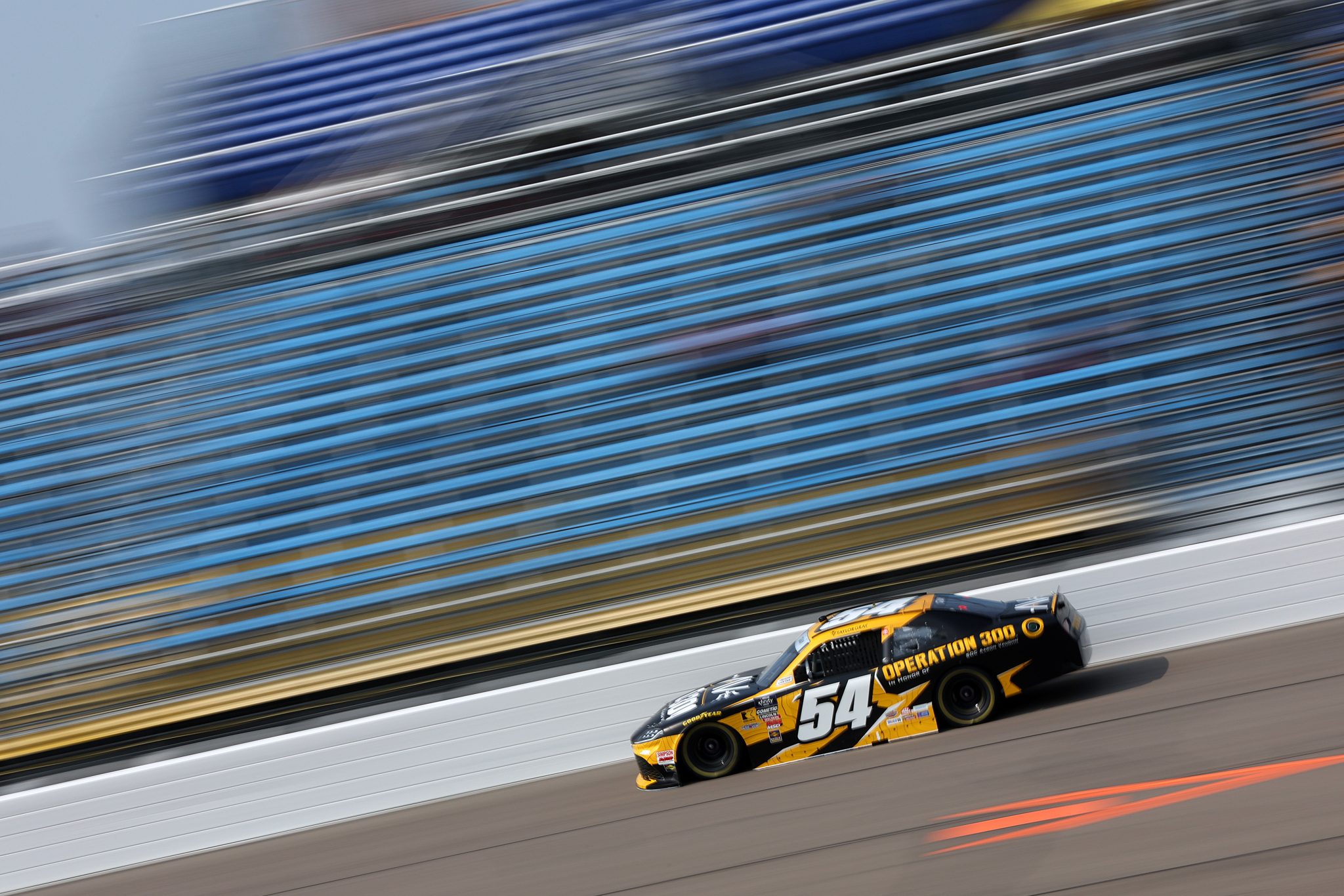 NEWTON, IOWA - AUGUST 02: Taylor Gray, driver of the #54 Operation 300 Toyota, drives during qualifying for the NASCAR Xfinity Series HyVee Perks 250 at Iowa Speedway on August 02, 2025 in Newton, Iowa. (Photo by Meg Oliphant/Getty Images) | Getty Images