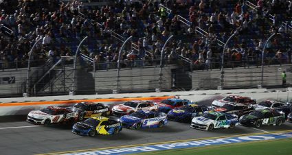 DAYTONA BEACH, FLORIDA - AUGUST 23: Cole Custer, driver of the #41 Haas/Bonanza Ford, races Justin Haley, driver of the #7 Gainbridge Chevrolet, during the NASCAR Cup Series Coke Zero Sugar 400 at Daytona International Speedway on August 23, 2025 in Daytona Beach, Florida. (Photo by Chris Graythen/Getty Images) | Getty Images
