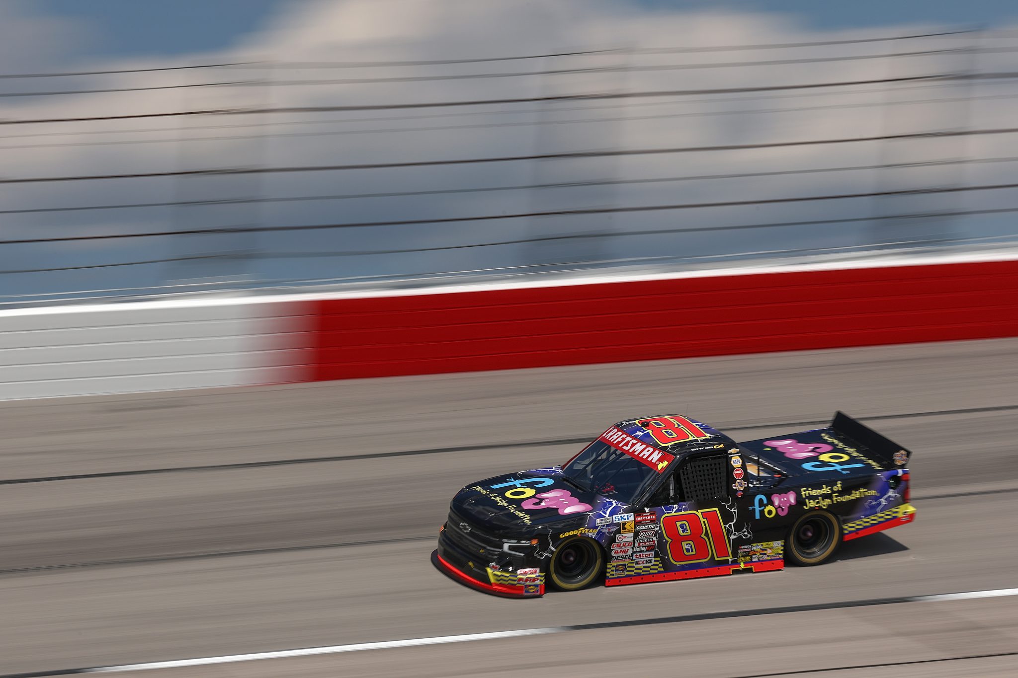 DARLINGTON, SOUTH CAROLINA - AUGUST 29: Connor Mosack, driver of the #81 Friends of Jacklyn Foundation Chevrolet, drives during practice for the NASCAR Craftsman Truck Series Sober or Slammer 200 at Darlington Raceway on August 29, 2025 in Darlington, South Carolina. (Photo by Jared C. Tilton/Getty Images) | Getty Images