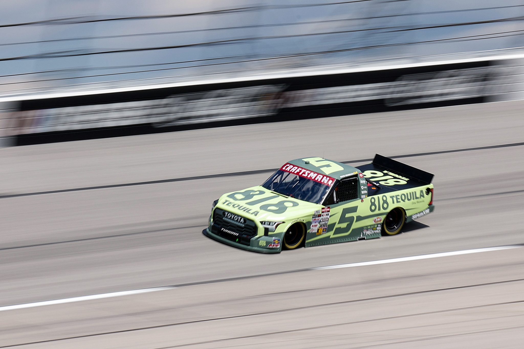 DARLINGTON, SOUTH CAROLINA - AUGUST 29: Toni Breidinger, driver of the #5 818 Tequila Toyota, drives during practice for the NASCAR Craftsman Truck Series Sober or Slammer 200 at Darlington Raceway on August 29, 2025 in Darlington, South Carolina. (Photo by Logan Riely/Getty Images) | Getty Images