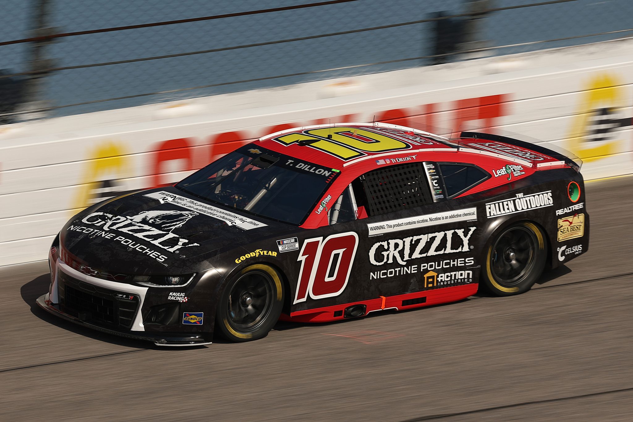 DARLINGTON, SOUTH CAROLINA - AUGUST 30: Ty Dillon, driver of the #10 Grizzly Nicotine Pouches Chevrolet, drives during practice for the NASCAR Cup Series Cook Out Southern 500 at Darlington Raceway on August 30, 2025 in Darlington, South Carolina. (Photo by Jared C. Tilton/Getty Images) | Getty Images