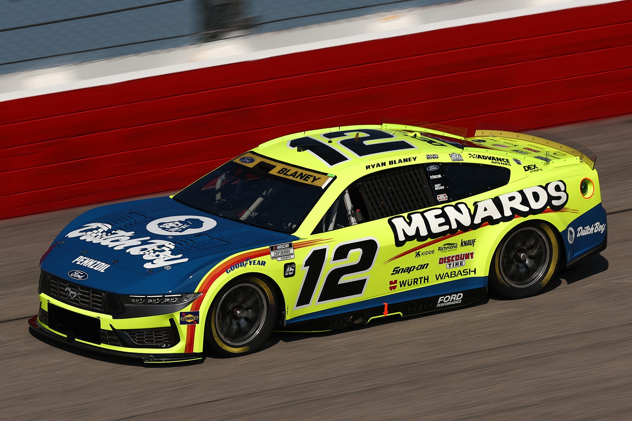 DARLINGTON, SOUTH CAROLINA - AUGUST 30: Ryan Blaney, driver of the #12 Menards/Dutch Boy Ford, drives during practice for the NASCAR Cup Series Cook Out Southern 500 at Darlington Raceway on August 30, 2025 in Darlington, South Carolina. (Photo by Jared C. Tilton/Getty Images) | Getty Images