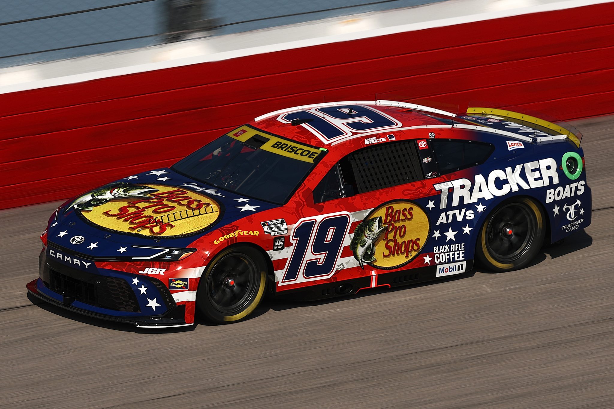 DARLINGTON, SOUTH CAROLINA - AUGUST 30: Chase Briscoe, driver of the #19 Bass Pro Shops Toyota, drives during practice for the NASCAR Cup Series Cook Out Southern 500 at Darlington Raceway on August 30, 2025 in Darlington, South Carolina. (Photo by Jared C. Tilton/Getty Images) | Getty Images
